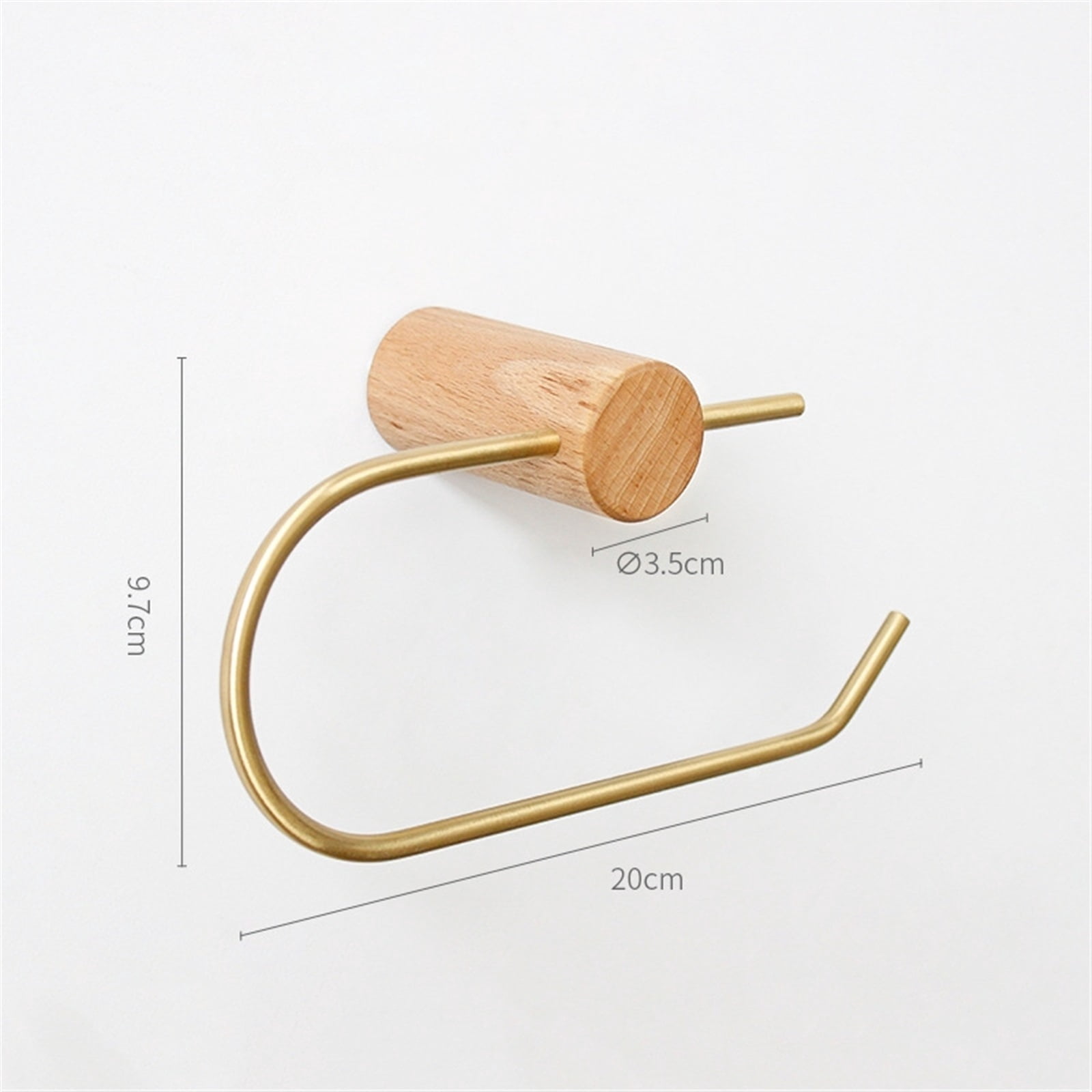 Japanese-style Wooden Paper Towel Holder Wall Brass Beech Black Walnut Toilet Paper Holder Bathroom Towel Hook Home Organization