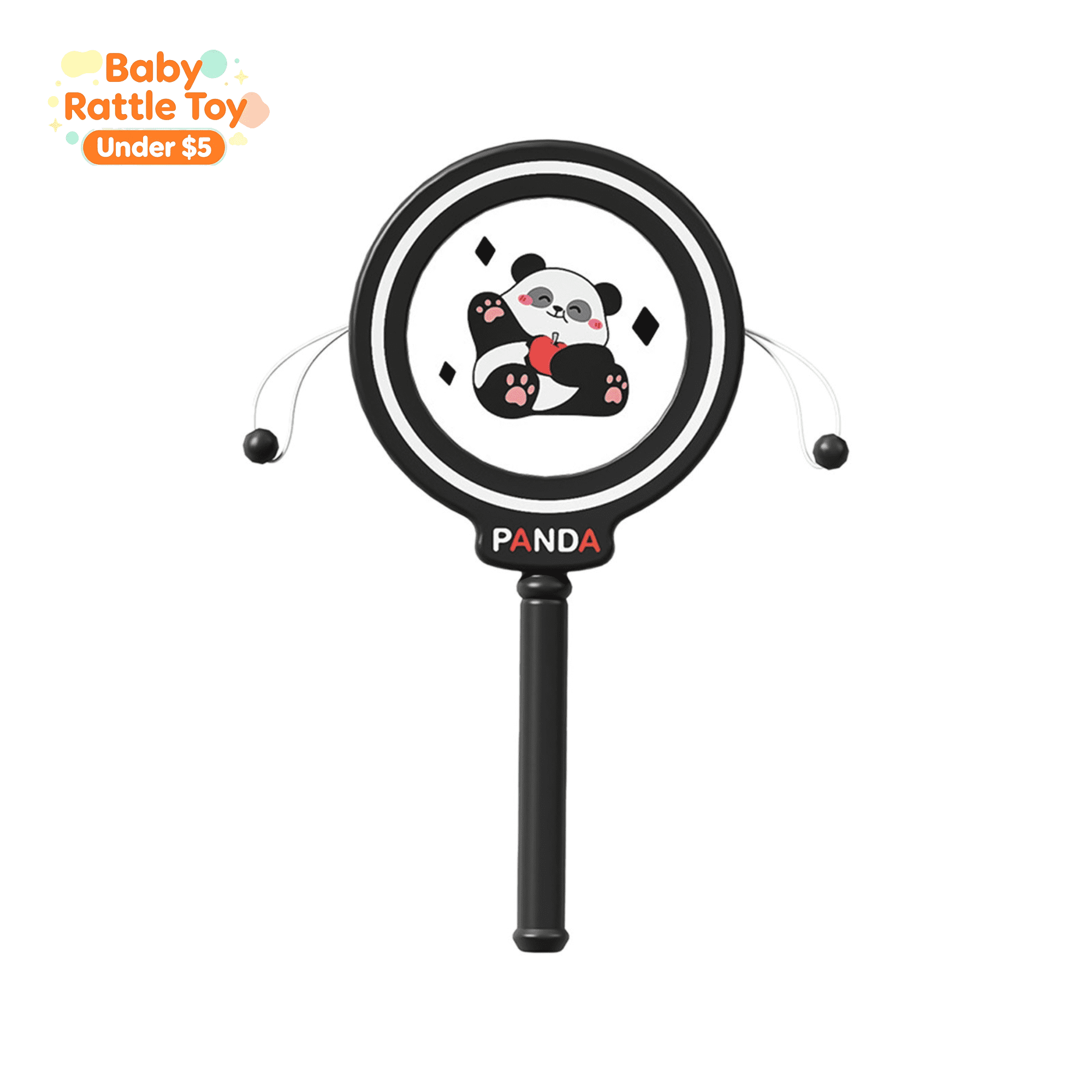 Under 5 dollar Baby Rattle Toy Chewable Infant Teething Shaker Easy Grip Early Developmental Sensory Toy for Newborns 0 3 Months Boys Girls Baby Shower Gift