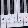 thumbnail image 2 of Phenofice 1Set Reusable Piano Keyboard Stickers Assorted Color Easy Remove and Apply for Practice, 2 of 7