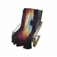 thumbnail image 4 of Space Soft Flannel Fleece Throw Blanket, Galaxy with Stars and Black Hole Mysterious Celestial Magic Astral Universe View, Cozy Plush for Indoor and Outdoor Use, 50" x 60", Orange Blue, by Ambesonne, 4 of 6