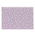 thumbnail image 1 of Mauve Cutting Board, Floral Heart Leaf Flourish Western Inspired Motifs with Nature Influences Eco, Decorative Tempered Glass Cutting and Serving Board, Large Size, Lilac White, by Ambesonne, 1 of 1