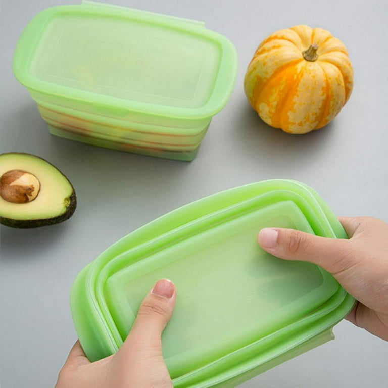 Collapsible Foldable Silicone Food Storage Container with BPA Free Leftover  Meal Box with Airtight Plastic Lids for Kitchen - China Foldable Silicone Food  Container and Collapsible Foldable Silicone Food Storage price