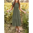 thumbnail image 4 of Vestido De Capas Sólidas  Vestido Informal Para Primavera Y Verano  Ropa De Mujer, 4 of 7