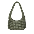 thumbnail image 5 of No Boundaries Women's Quilted Puffer Oversized Shoulder Hobo Bag, Olive, 5 of 8