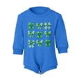 thumbnail image 4 of Coerni Four Leaf Clover Romper for Baby Boys Girls Bowknot Sweatshirt 𝐎nesie Cute Easter Clothes Cotton Warmly Spring Outwear, 4 of 8