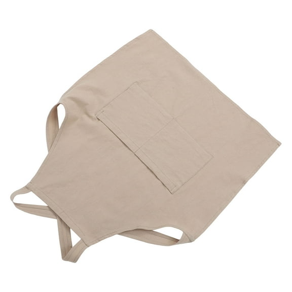 OUNONA Matching Aprons Adult and Child for Grilling Activity Protection Khaki Cotton Linen 1Pack