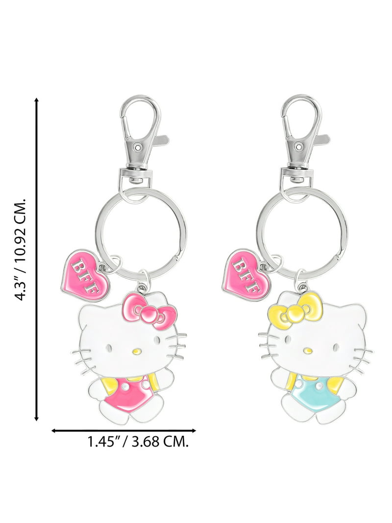 Sanrio- Girl's Hello Kitty & Mimmy BFF Keychain Charm Set of 2