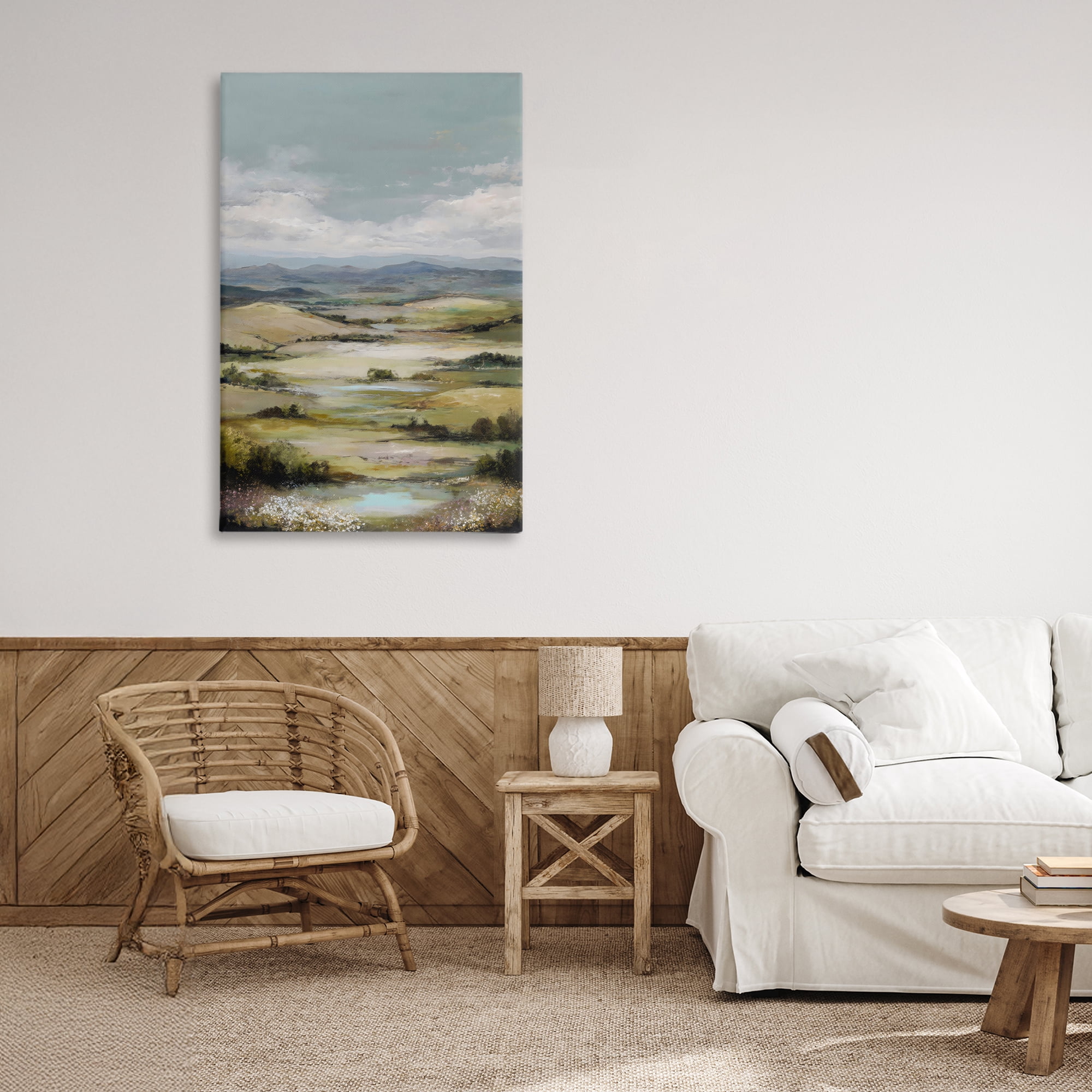 Stupell Industries Rolling Mountain Meadows Canvas Wall Art, design by Petal Prints Design