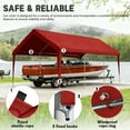 thumbnail image 3 of Snubbull 10x20 FT Upgraded Replacement Canopy Top Cover, Heavy-Duty Oxford Fabric for Outdoor Carport, Garage Shelter, Party Tent (Includes 34 Ball Bungees, Frame Not Included) Red, 3 of 6