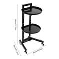 thumbnail image 5 of Peakora Compact Salon Cart with Trapezoidal Base, Raised Bottom, and Guardrails – 15.74in Footprint, Easy Clean for Hairdressing & Cosmetics Storage, 5 of 11