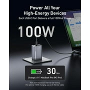 Anker Prime Charger, 100W 3-Port GaN USB C Charger Block, Foldable and Compact, Compatible for MacBook, iPad, iPhone 17 Series, Galaxy S24/S23, and More