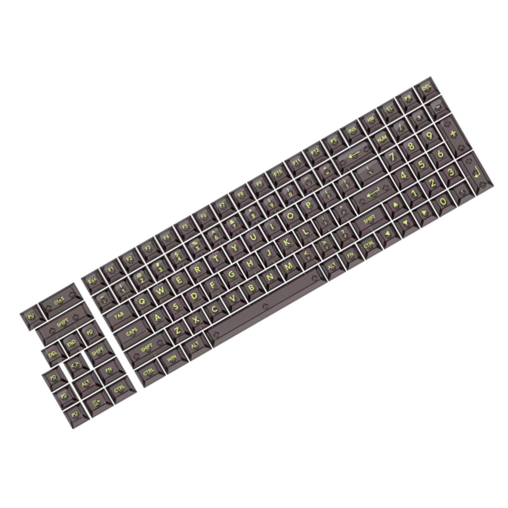 Convenient Replacement Keycaps 115 Keys Clear Keycaps for Mechanical Keyboards