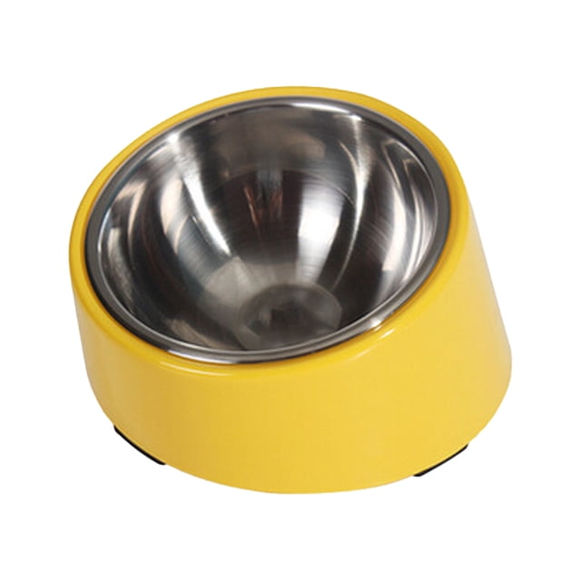 Cuenco inclinable, suministros para perros y gatos, cuenco de comida, cuenco de acero inoxidable, cuenco para perros, cuenco para gatos, cuenco de arroz