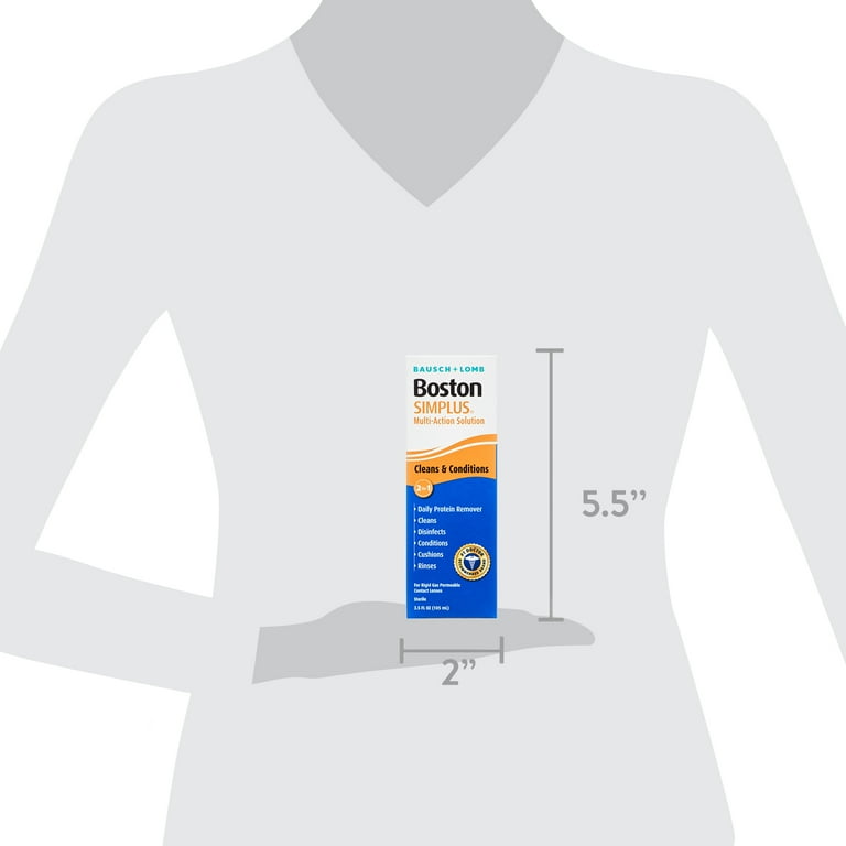 Boston SIMPLUS MultiAction Contact Lens Solution For Rigid, 59 OFF