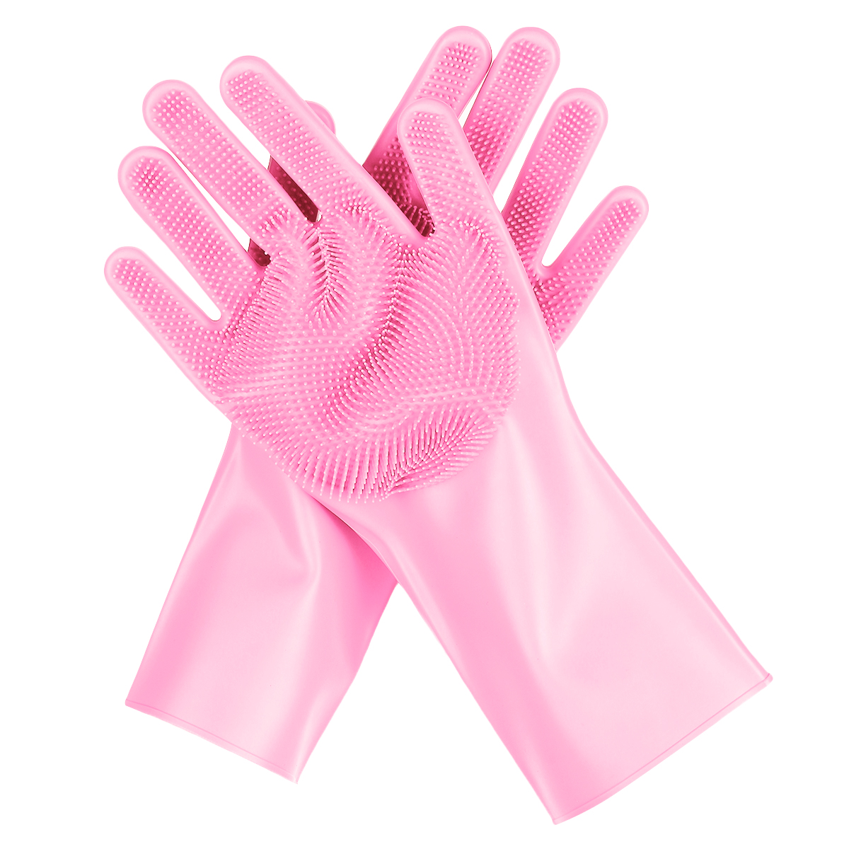 1Pair Dishwashing Cleaning Gloves Magic Silicone Rubber Washing