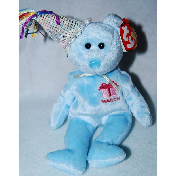 TY March the Teddy Birthday Bear By Beanie Babies