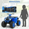 thumbnail image 2 of Costway 24V Kids Ride-On Electric ATV 4-Wheeler Quad Car with Wireless Connection Blue, 2 of 10