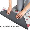 thumbnail image 3 of White Cow Strawberry Heart Pattern Hot Yoga Mat Towel Non Slip for Hot Yoga - Quick-Drying Yoga Mat Cover with 4 Corner Pockets with Travel Bag - Hot Yoga Towel Non Slip 70"x26", 3 of 6