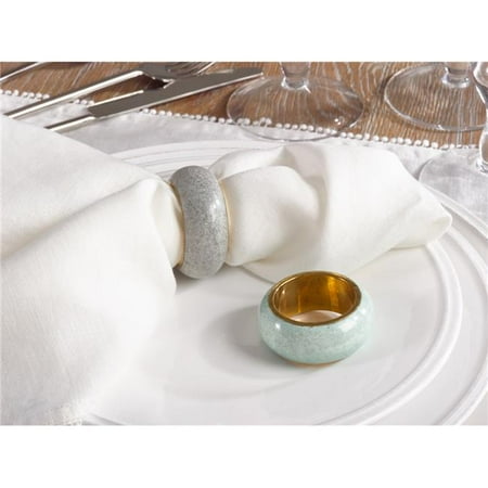 

Saro Lifestyle NR750.OY Dome Design Napkin Ring Sea Green - Set of 4
