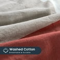 thumbnail image 3 of Home Soft Things 3 Piece Washed Cotton Duvet Cover Set - Buffalo - Cherry - Queen (92" x 90"), 3 of 8