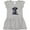 AC-Heather Grey, variant on Inktastic Black Doodle Puppy Girls Toddler Dress