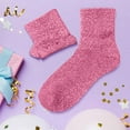 thumbnail image 2 of Glitter Sparkle Slouch Socks for Women 2025 Trendy Casual Comfortable Stretch Cute Mid Calf Socks, 2 of 4