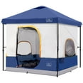 thumbnail image 1 of KAMPKEEPER 10x10 Pop Up Canopy with Camping Inner Tent, Fits 6 Person, Navy Blue, 1 of 6