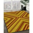 thumbnail image 3 of Ahgly Company Machine Washable Indoor Round Transitional Mahogany Brown Area Rugs, 7' Round, 3 of 7