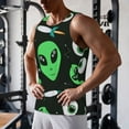 thumbnail image 5 of Rateoe Eyeball Monster Pattern Sleeveless Gym Shirt Muscle Tee Breathable Workout Shirt Slim-Fit Tank Quick Dry Fit Muscle Tank Top Bodybuilding Sleeveless T Shirt-Small, 5 of 7