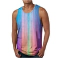 thumbnail image 1 of IROINNID Round Neckline Summer Tops For Men Sleeveless New 3D Tank Top Sports Sleeveless T-shirt Tank Top/shirt Blouses Pullover Graphic Print Tops, 1 of 4