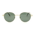 thumbnail image 2 of Retro Round Hipster Classy Metal Rim Dad Style Sunglasses Gold - Green, 2 of 4