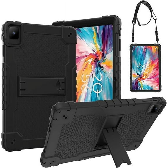 SOATUTO for TCL TAB 10 NXTPAPER 5G 10.4 Inch Tablet Case, Heavy Duty Protective Case Cover with Kickstand for TCL TAB 10 NXTPAPER 5G 10.4 Inch Model 9199S Tablet (Black/Black)