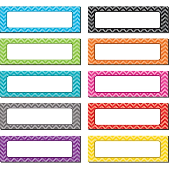 Teacher Created Resources Chevron Labels Magnet Accents 0.10" x 4.50" x 1.50"