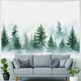 thumbnail image 4 of JRXY Watercolor Pine Forest Tapestry - Soft and Lightweight Wall Hanging Painting, 4 of 6