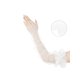 thumbnail image 3 of Guantes sin dedos de malla transparente con mangas de tul rizadas para mujeres INSPIRE CHIC, 1 par, blancos, talla única, 3 of 6