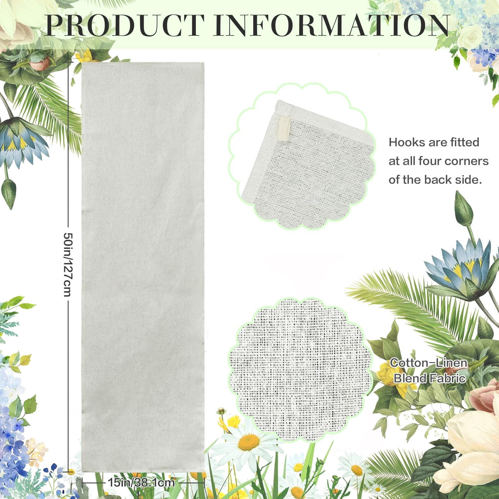 ViciArt Personalized Linen Cotton Baby Shower Banner, Custom Name Event Backdrop, Goose Illustration Design