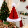 thumbnail image 6 of Colcolo Christmas 3D Paper Lantern Hanging Crepe Paper Holiday Decoration Paper Lanterns Santa Hat, 6 of 8