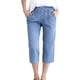 thumbnail image 3 of TaTaai Womens Casual Low Waist Denim Capri Pants Solid Color Two Pockets Stretchy Straight Leg Cropped Trousers Lightweight Comfy Jeans For Daily Outfits Gift, 3 of 9