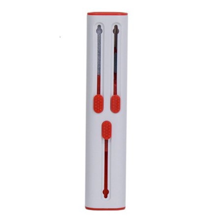 Cleaning Brush Cleaner Pen Kit 5-In-1 Cleaner Bluetooth Earbuds Bluetooth Headphones Cleaning Tool Red