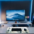 thumbnail image 6 of Desk Mat, Green Gold Plant Leaves Desk Pad, Wildflowers Large Gaming Mouse Pad for Desk, 31.5"x11.8" Extended Big Computer Keyboard Mouse Pad with Non-Slip Base and Stitched Edge, 6 of 13