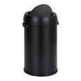 thumbnail image 1 of Poubelle à Couvercle Basculant de 17 gal/65 L, Poubelle Ouverte en Acier Inoxydable Anti-Traces de Doigts, Bac à Déchets Rond Commercial Robuste pour Restaurant, Maison, Bureau, Noir, 1 of 7