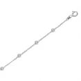 thumbnail image 3 of Ritastephens Sterling Silver Designer Style CZ By the Yard Station Chain Choker Necklace 16", 3 of 7