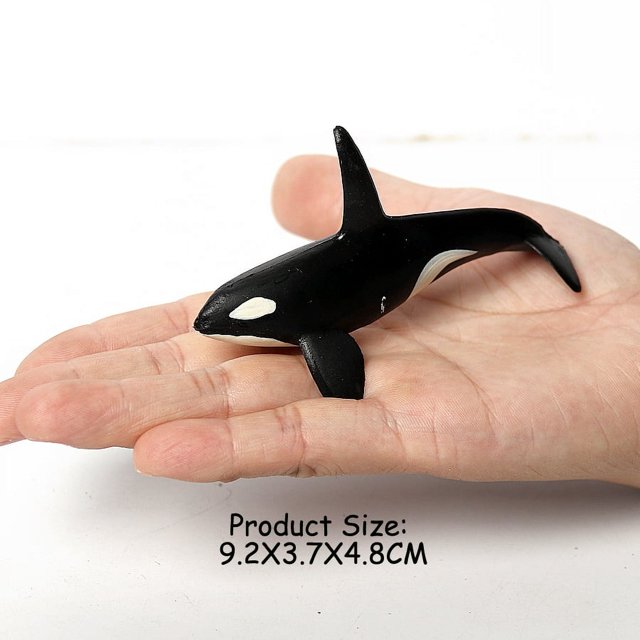 Figuras realistas de animales marinos: orcas, calamares, tiburones, delfines, tortugas, peces vela, pulpos, juguetes educativos en miniatura, regalo para niños