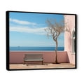 thumbnail image 2 of Designart "Dreamy Pink And Blue Coastal Getaway I" Coastal Floater Framed Canvas Art Print, 2 of 5