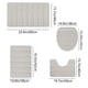 thumbnail image 3 of Set de esterillas de baño de espuma | Colección de alfombras de baño de 4 piezas | Vellón de terciopelo suave y espuma | Parte trasera antideslizante de goma | Altamente absorbente | Lavable a, 3 of 9