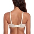 thumbnail image 2 of Exerin Women's Lace Bra Unlined Underwire Sheer Demi Balconette Bras(38DD,Nude), 2 of 6