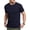 Deep Blue, variant on RICHCOIN Men Ribbed Summer Top Short Sleeve Crewneck Basic T-shirt White Casual Solid Color Muscle Tee Shirts L