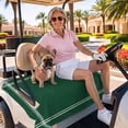 thumbnail image 3 of Golf Cart Seat Covers for 2 Seater, Pure Olive Green Soft Microfiber Cart Seat Towel Blanket, Simple Solid Color Absorbent Breathable Non Slip Bench Seats Protector for Golf Course 51"x31", 3 of 9