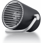 Small Personal Desk USB Fan, Portable Mini Table Fan with Twin Turbo Blades, Whisper Quiet Cyclone Air Technology - for Home, Office, Outdoor Travel (Black)