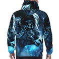 thumbnail image 7 of Naloa Celestial Ram Night Sky Men's Casual Hooded Collar Drawstring Hoodies Pullover Sweatshirts Casual Long Sleeve Shirts-Medium, 7 of 7